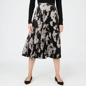Club Monaco Annina Pleated Floral Midi Skirt